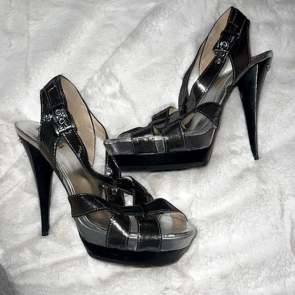 Michael Kors sandal 8.5 black shimmering - Picture 1 of 9